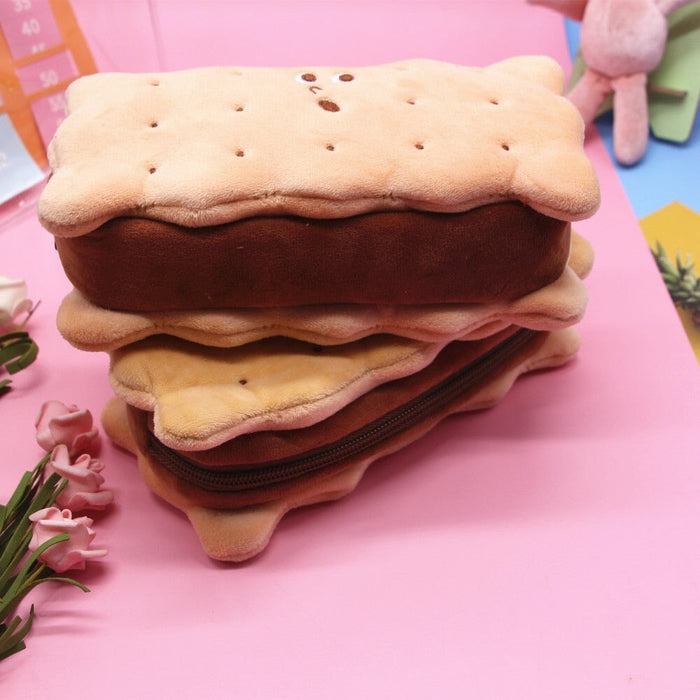 Wholesale Sandwich Biscuit Plush Pencil Case JDC-PB-Donglej005 Pencil Bags 东津 Wholesale Jewelry JoyasDeChina Joyas De China