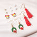 Wholesale Santa bell wreath tassel Pearl Earrings JDC-ES-QZ001 Earrings JoyasDeChina Wholesale Jewelry JoyasDeChina Joyas De China