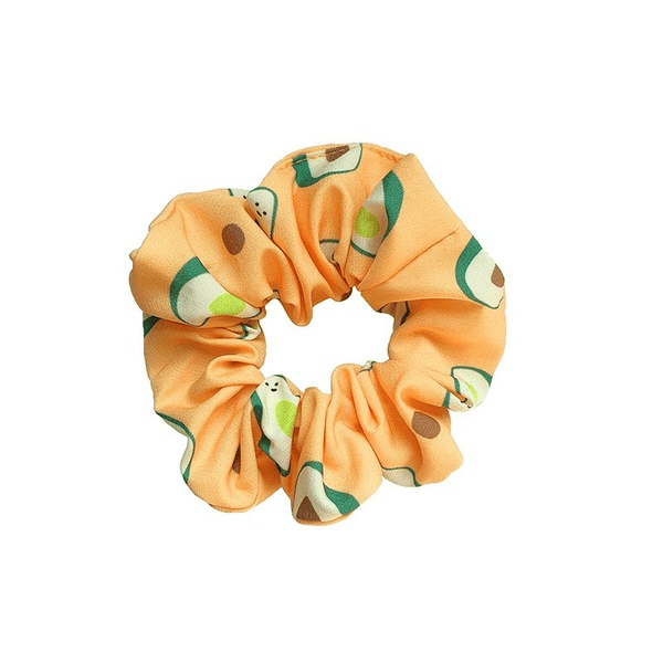 Wholesale satin rubber band avocado printing hair bands JDC-HS-H423 Hair Scrunchies 妙德 Wholesale Jewelry JoyasDeChina Joyas De China