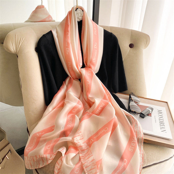 Wholesale scarves women's new Satin shawls JDC-SF-SL040 scarf JoyasDeChina Pink 175cm or more Wholesale Jewelry JoyasDeChina Joyas De China