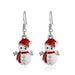 Wholesale selling Christmas Snowman Earrings JDC-ES-KQ093 Earrings JoyasDeChina Red and white Wholesale Jewelry JoyasDeChina Joyas De China