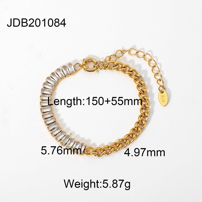 Wholesale semi shiny Zircon Bracelet ?JDC-BT-JD097 Bracelet JoyasDeChina JDB201084 Wholesale Jewelry JoyasDeChina Joyas De China