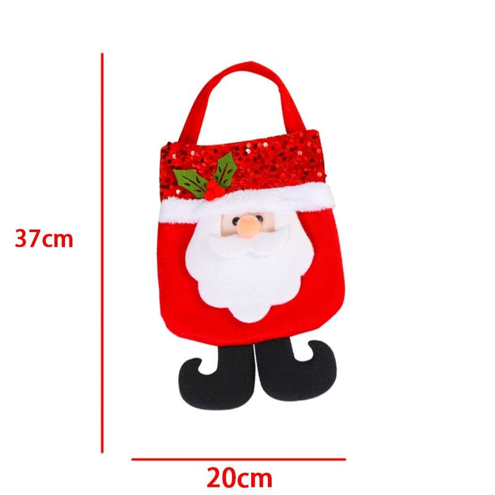 Wholesale Sequin Christmas Gift Bag Santa Snowman Cloth Tote Bag JDC-HB-GL006 Handbags 港恋 Santa Claus Wholesale Jewelry JoyasDeChina Joyas De China