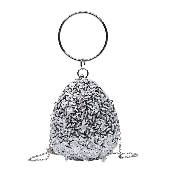 Bulk Jewelry Wholesale Sequin fashion design chain messenger small round bag JDC-HB-LS003 Wholesale factory from China YIWU China
