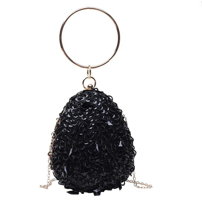 Bulk Jewelry Wholesale Sequin fashion design chain messenger small round bag JDC-HB-LS003 Wholesale factory from China YIWU China