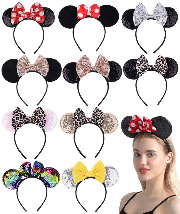 Wholesale sequin polka dot bow round ear hair band (F)JDC-HD-YL002 Headband 雅伦 Wholesale Jewelry JoyasDeChina Joyas De China