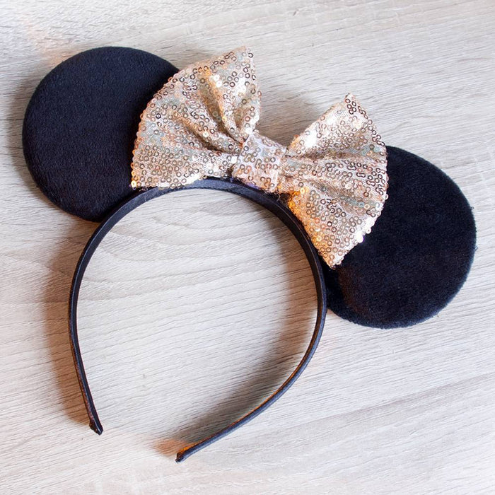 Wholesale sequin polka dot bow round ear hair band (F)JDC-HD-YL002 Headband 雅伦 44 Wholesale Jewelry JoyasDeChina Joyas De China