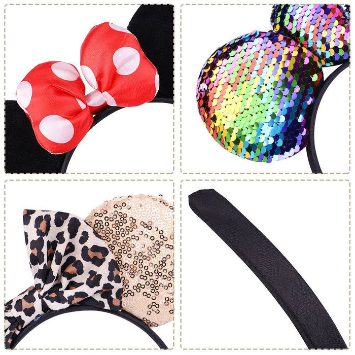 Wholesale sequin polka dot bow round ear hair band (F)JDC-HD-YL002 Headband 雅伦 Wholesale Jewelry JoyasDeChina Joyas De China