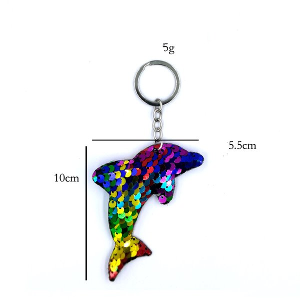 Wholesale Sequin scales dolphin keychains JDC-KC-YD025 Keychains 帝雁 Wholesale Jewelry JoyasDeChina Joyas De China