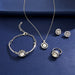 Wholesale set rhinestone necklace stud earring bracelet ring four-piece set JDC-RS-F081 Rings 韩之尚 Wholesale Jewelry JoyasDeChina Joyas De China