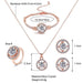 Wholesale set rhinestone necklace stud earring bracelet ring four-piece set JDC-RS-F081 Rings 韩之尚 Wholesale Jewelry JoyasDeChina Joyas De China