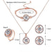 Wholesale set rhinestone necklace stud earring bracelet ring set four-piece JDC-NE-F039 Necklaces 韩之尚 Wholesale Jewelry JoyasDeChina Joyas De China