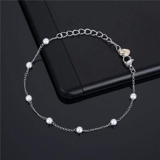 Wholesale seven color drip pearl rhinestone bohemian stainless steel bracelet JDC-BT-Mingm002 Bracelet 敏萌 Wholesale Jewelry JoyasDeChina Joyas De China