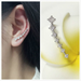 Wholesale seven Rhinestone ear hooks Sterling Silver Jewelry JDC-ES-JianM018 Earrings 简漫 1 1 Wholesale Jewelry JoyasDeChina Joyas De China