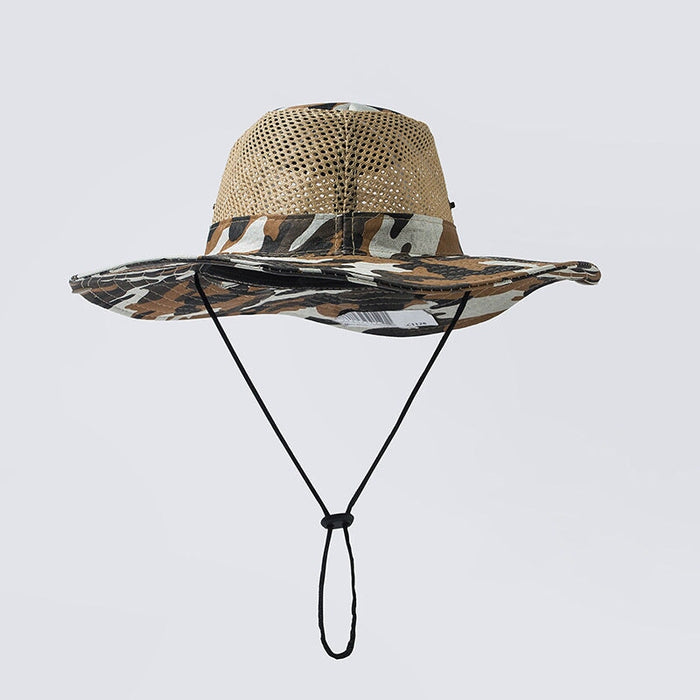 Wholesale Shade Breathable Outdoor Polyester Hiking Hat JDC-FH-Muxia015 Fashionhat 沐夏 brown one size Wholesale Jewelry JoyasDeChina Joyas De China