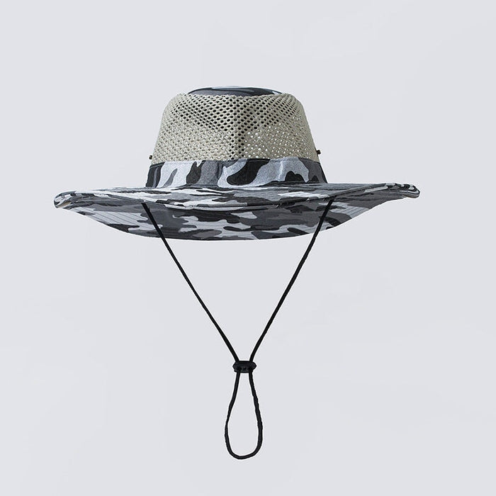 Wholesale Shade Breathable Outdoor Polyester Hiking Hat JDC-FH-Muxia015 Fashionhat 沐夏 white grey one size Wholesale Jewelry JoyasDeChina Joyas De China