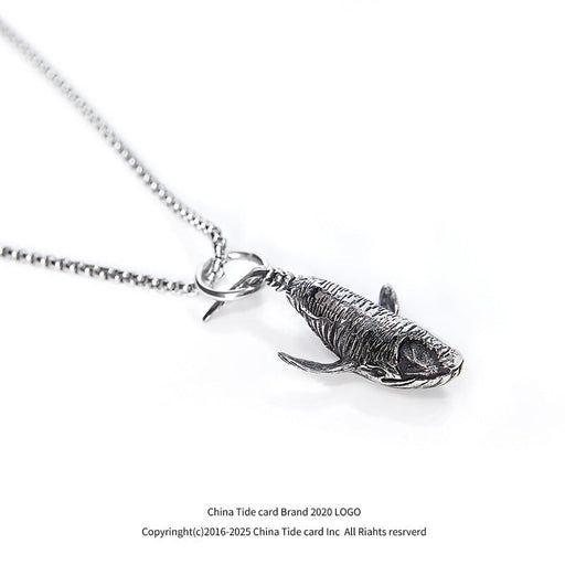 Wholesale shark titanium steel hip hop necklace JDC-NE-MLQ018 Necklaces 米朗奇 Wholesale Jewelry JoyasDeChina Joyas De China