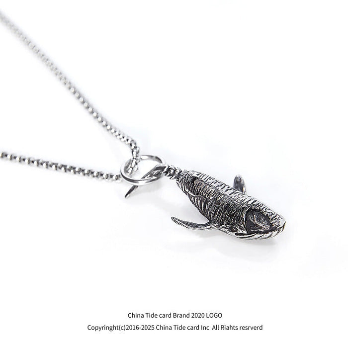Wholesale shark titanium steel hip hop necklace JDC-NE-MLQ018 Necklaces 米朗奇 Wholesale Jewelry JoyasDeChina Joyas De China