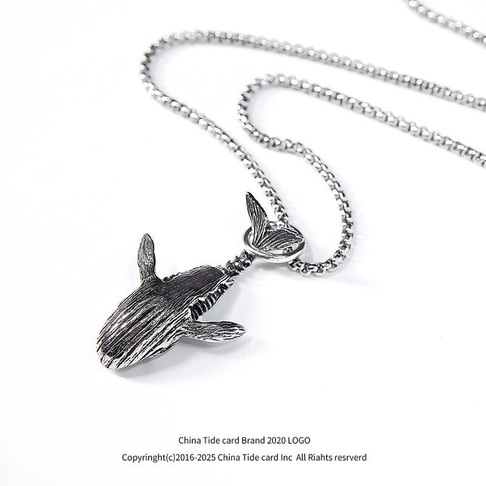 Wholesale shark titanium steel hip hop necklace JDC-NE-MLQ018 Necklaces 米朗奇 60CM Wholesale Jewelry JoyasDeChina Joyas De China