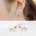 Wholesale shell flower pearl studs JDC-ES-b055 earrings JoyasDeChina Golden Wholesale Jewelry JoyasDeChina Joyas De China