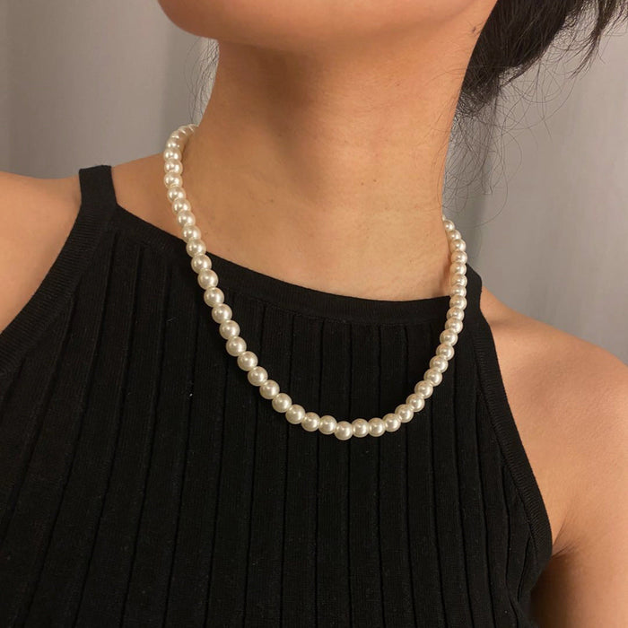 Wholesale shell shaped imitation pearl multilayer Necklace JDC-NE-KJ093 Necklaces JoyasDeChina Second white K 3028 Wholesale Jewelry JoyasDeChina Joyas De China