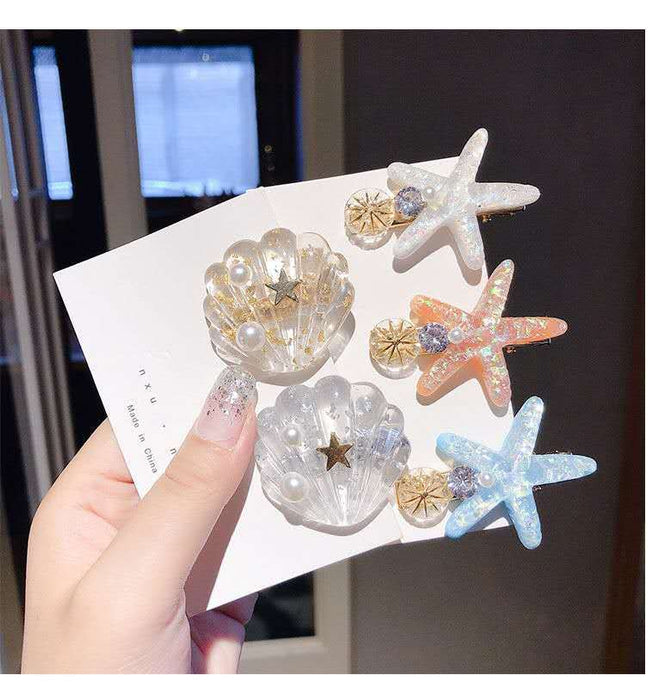 Wholesale Shell Starfish Hairpin JDC-HC-ZhuoM003 Hair Clips 卓美 Wholesale Jewelry JoyasDeChina Joyas De China