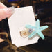 Wholesale Shell Starfish Hairpin JDC-HC-ZhuoM003 Hair Clips 卓美 Blue Wholesale Jewelry JoyasDeChina Joyas De China