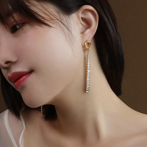 Wholesale Shiny tassel pendant earrings women JDC-ES-JD235 Earrings JoyasDeChina Wholesale Jewelry JoyasDeChina Joyas De China
