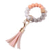 Wholesale Silicone Bead Bracelet Wood Bead Tassel Keychain JDC-KC-JinHan001 Keychains 金涵 #3 Wholesale Jewelry JoyasDeChina Joyas De China