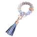 Wholesale Silicone Bead Bracelet Wood Bead Tassel Keychain JDC-KC-JinHan001 Keychains 金涵 #4 Wholesale Jewelry JoyasDeChina Joyas De China