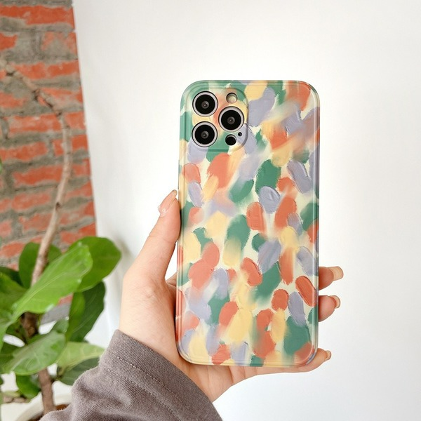 Bulk Jewelry Wholesale Silicone Graffiti Contrast Oil Painting Mobile Phone Case JDC-PC-SC024 Wholesale factory from China YIWU China