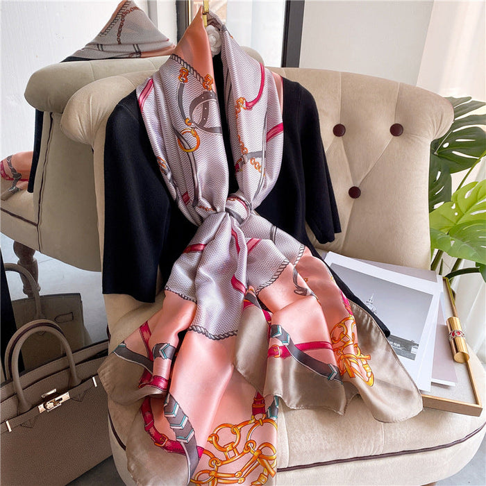 Wholesale silk scarf long shawl JDC-SF-SL081 scarf JoyasDeChina Pink 175cm or more Wholesale Jewelry JoyasDeChina Joyas De China