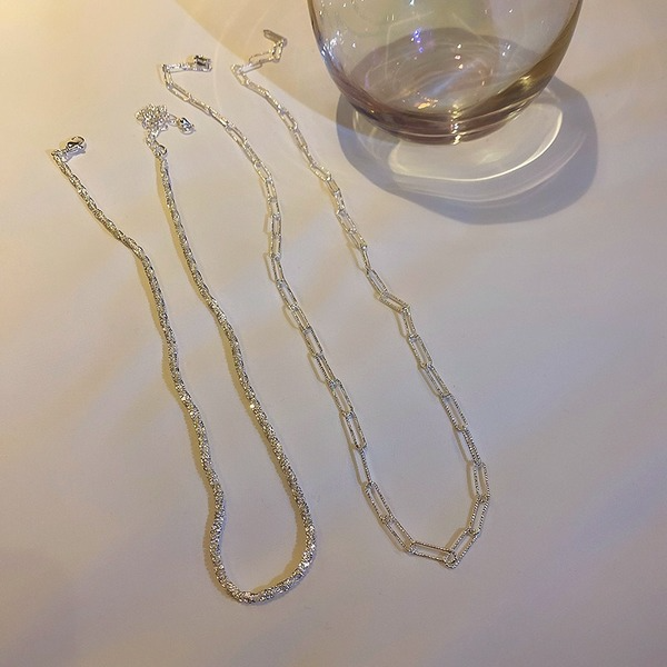 Bulk Jewelry Wholesale silver 925 silver geometric square neck chain JDC-NE-BY044 Wholesale factory from China YIWU China