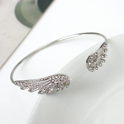 Bulk Jewelry Wholesale silver alloy angel wing diamond bracelet JDC-BT-RL024 Wholesale factory from China YIWU China