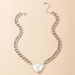 Bulk Jewelry Wholesale silver alloy big love necklace JDC-NE-C106 Wholesale factory from China YIWU China