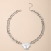 Bulk Jewelry Wholesale silver alloy big love necklace JDC-NE-C106 Wholesale factory from China YIWU China