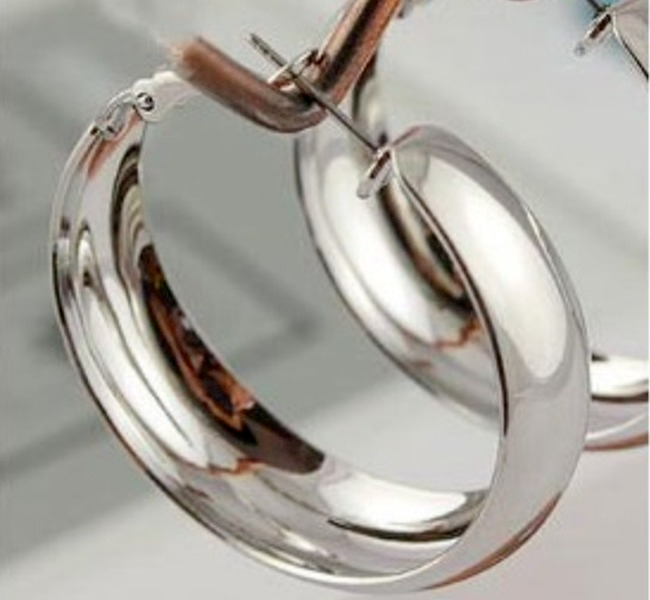Wholesale silver alloy big ring earrings JDC-ES-D426 earrings JoyasDeChina Silver 8987 Wholesale Jewelry JoyasDeChina Joyas De China