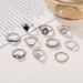 Bulk Jewelry Wholesale silver alloy black gem moon ring JDC-RS-RXF002 Wholesale factory from China YIWU China