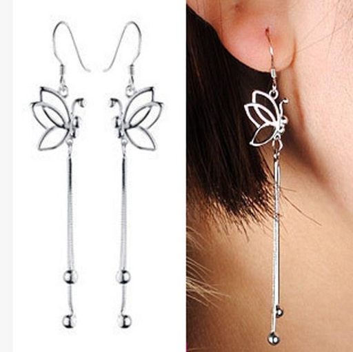 Bulk Jewelry Wholesale silver alloy butterfly earring JDC-ES-RL065 Wholesale factory from China YIWU China