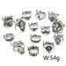 Bulk Jewelry Wholesale silver alloy carved hollow crown leaf joint ring set of 16 JDC-RS-C090 Wholesale factory from China YIWU China