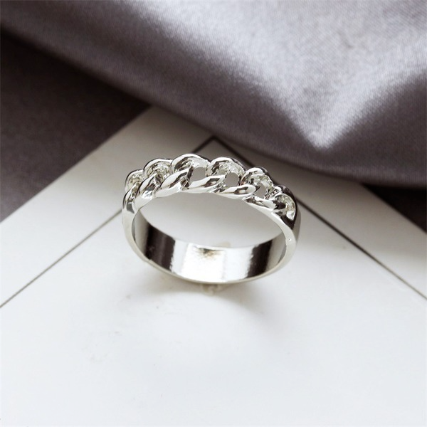 Bulk Jewelry Wholesale silver alloy chain ring JDC-RS-D039 Wholesale factory from China YIWU China