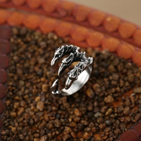 Wholesale silver alloy claw ring JDC-RS-NingL023 Rings 宁蓝 Wholesale Jewelry JoyasDeChina Joyas De China