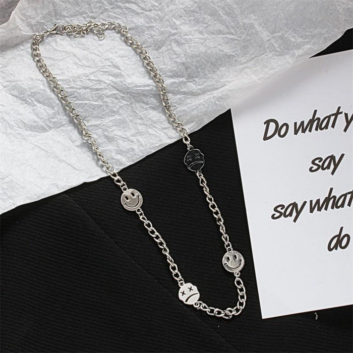 Bulk Jewelry Wholesale silver alloy double-sided necklace JDC-NE-D639 Wholesale factory from China YIWU China