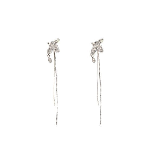 Wholesale silver alloy earrings JDC-ES-YWJQ0018 Earrings 精巧 Wholesale Jewelry JoyasDeChina Joyas De China