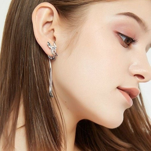 Wholesale silver alloy earrings JDC-ES-YWJQ032 Earrings 精巧 Wholesale Jewelry JoyasDeChina Joyas De China