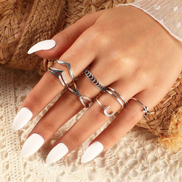 Bulk Jewelry Wholesale silver alloy geometric love index finger ring JDC-RS-e084 Wholesale factory from China YIWU China