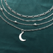 Bulk Jewelry Wholesale Silver alloy geometric moon chain JDC-AS-e056 Wholesale factory from China YIWU China