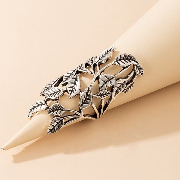 Bulk Jewelry Wholesale silver alloy hollow leaf ring JDC-RS-C165 Wholesale factory from China YIWU China