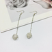 Bulk Jewelry Wholesale silver alloy hollow metal woven sphere ring earrings JDC-ES-RL190 Wholesale factory from China YIWU China