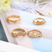 Bulk Jewelry Wholesale silver alloy hollow stone lotus 7-piece ring JDC-RS-C209 Wholesale factory from China YIWU China